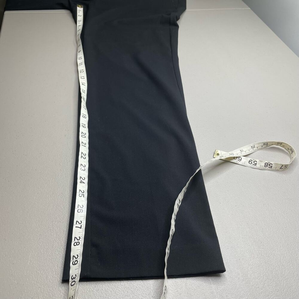 Dana Buchman Bootcut Pants‎ Trouser High Rise Flat Front Flared Leg Black 12 - Picture 11 of 12